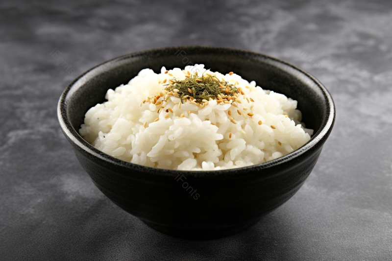 一碗煮好的白米饭上面点缀白芝麻,高清,摄影图,摄影图片,图片大全,摄影图免费下载